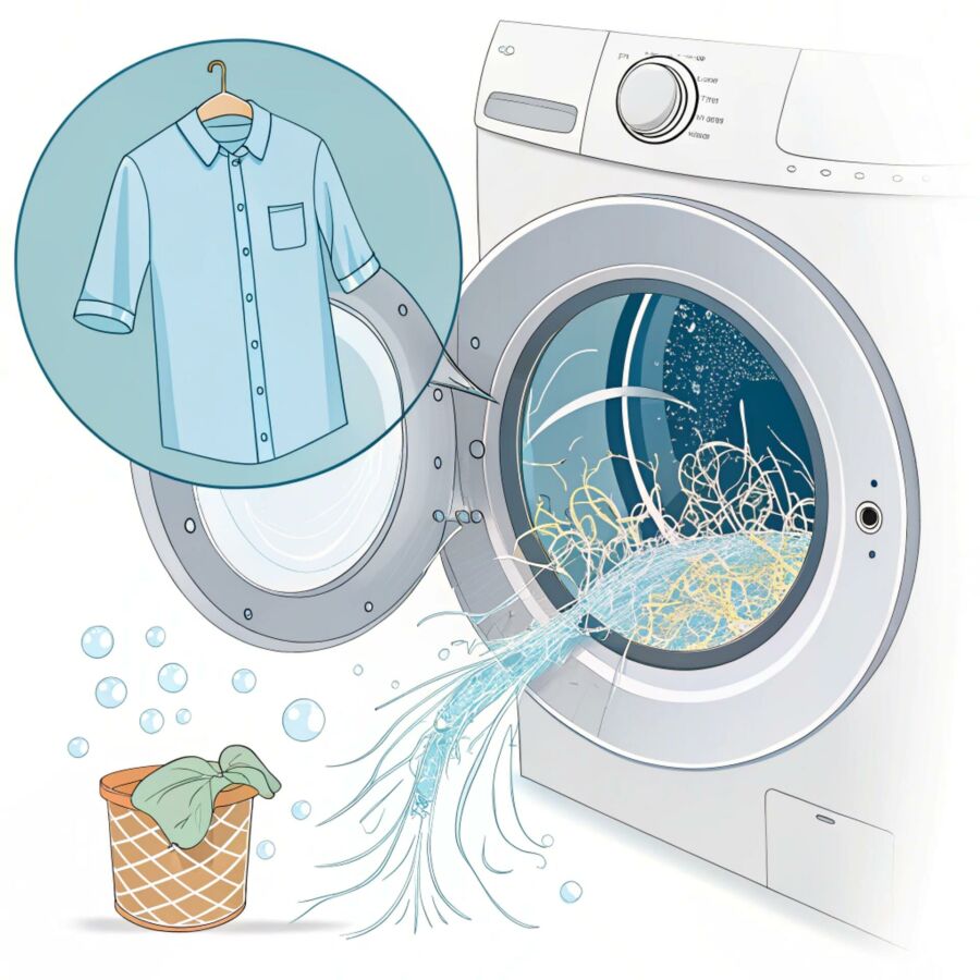 Imagem Roupas-de-tecidos-sintéticos-liberando-microfibras